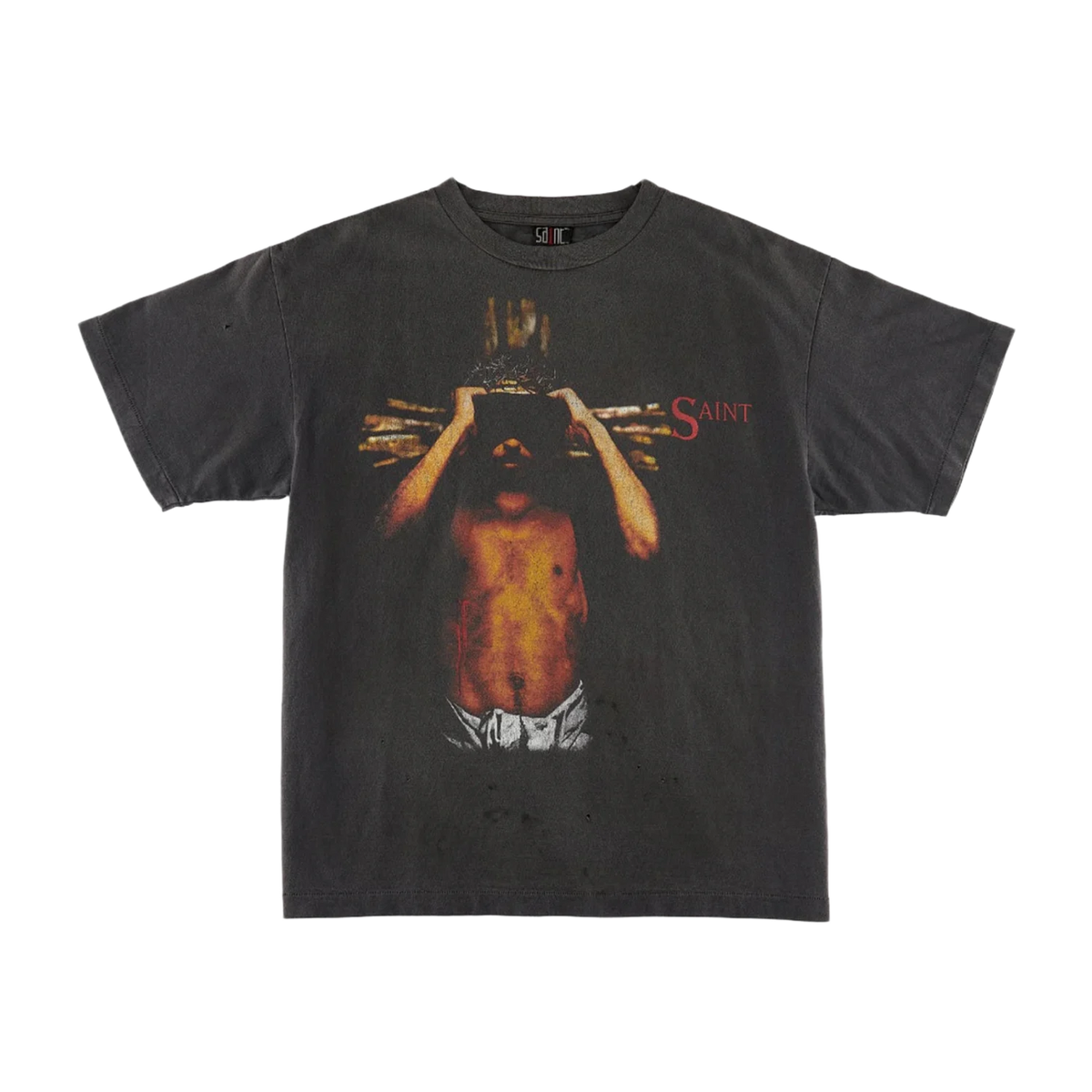 Saint Michael We Live Hell T-Shirt Vintage Black