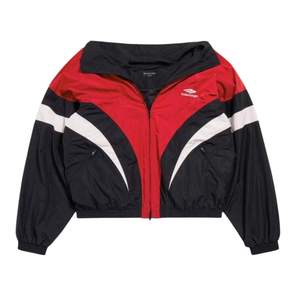 Balenciaga 3B Sports Icon Off Shoulder Tracksuit Jacket