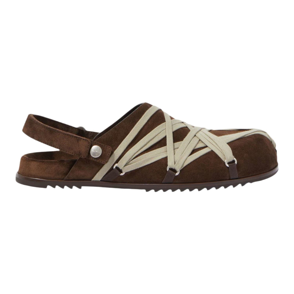 Rick Owens Megalace Mule Slippers Brown