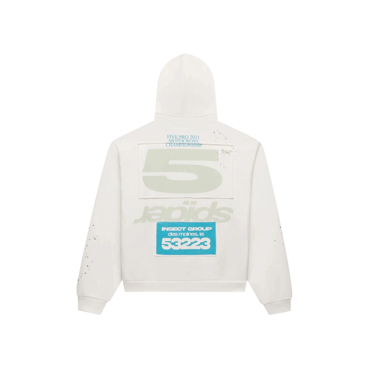 Sp5der T&F Zip Up Hoodie White
