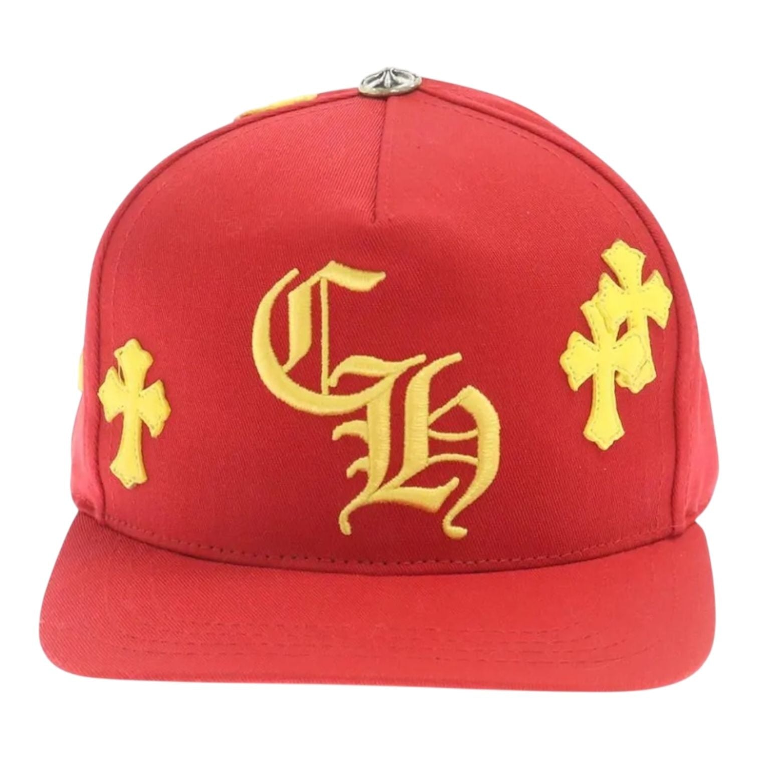 Chrome Hearts Cross Patch Hat Red Yellow