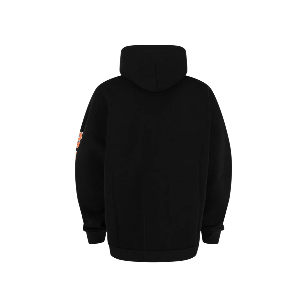 Balenciaga Oversized Logo Print Hoodie Black Orange