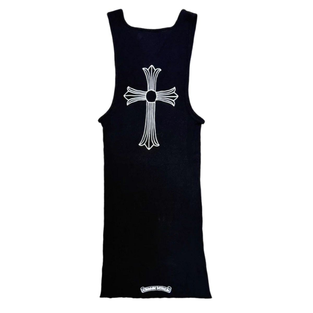 Chrome Hearts Cross Ribbed Tank Top Black
