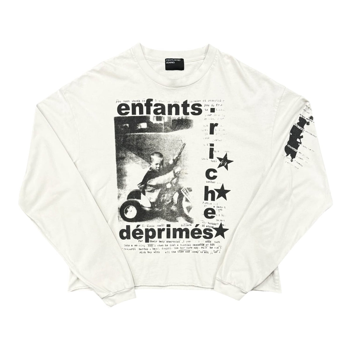 Enfants Riches Déprimés My Underground/Tricycle Long-Sleeve T-Shirt Faded White