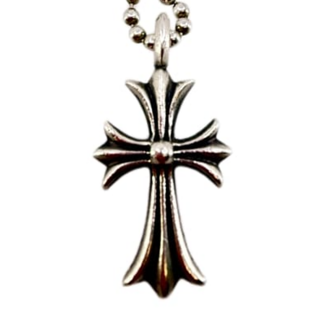 Chrome Hearts Diamond Tiny Cross Silver Pendant
