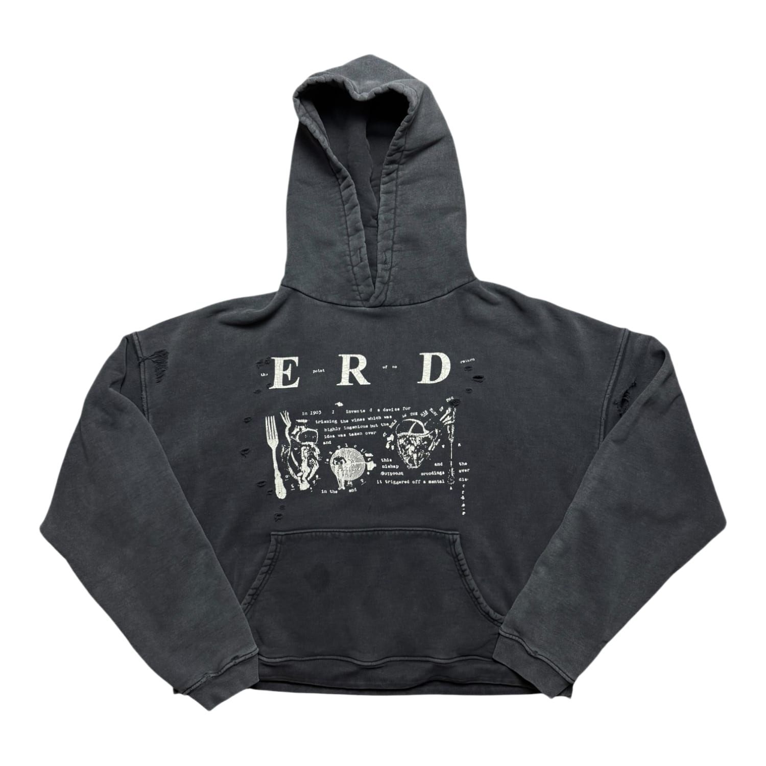 Enfants Riches Déprimés My Role In The War Hoodie Charcoal