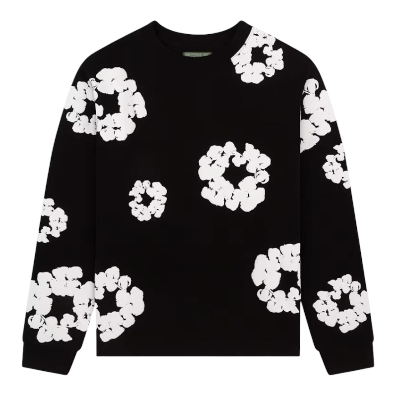 Denim Tears Long Sleeve Cotton Wreath T-shirt Black