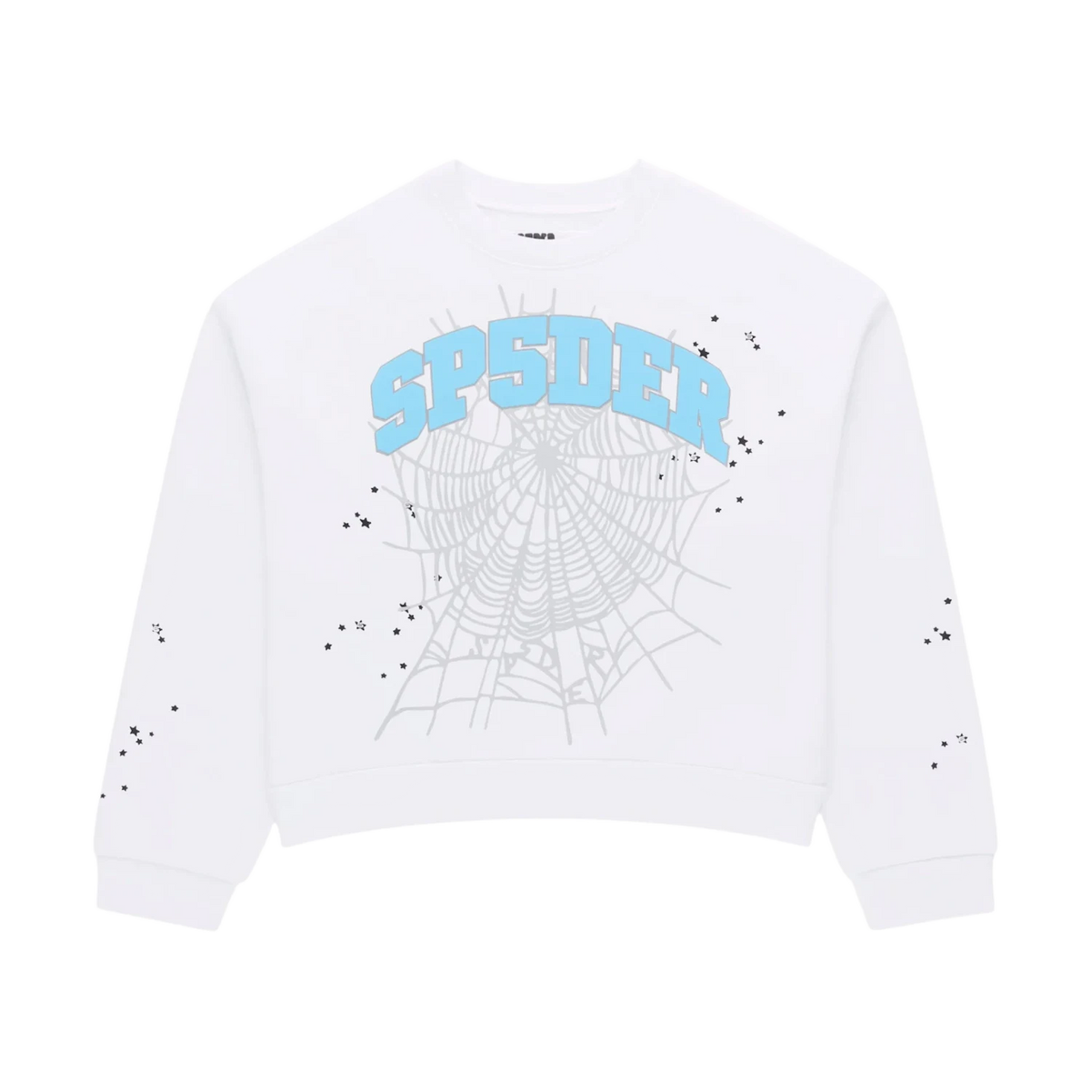 Sp5der Varsity Web Crewneck White