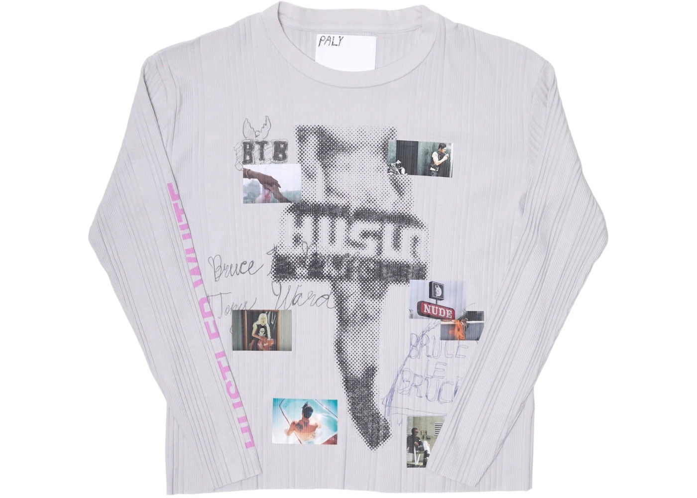 Paly Hollywood Hustlr Rib L/S Tee White