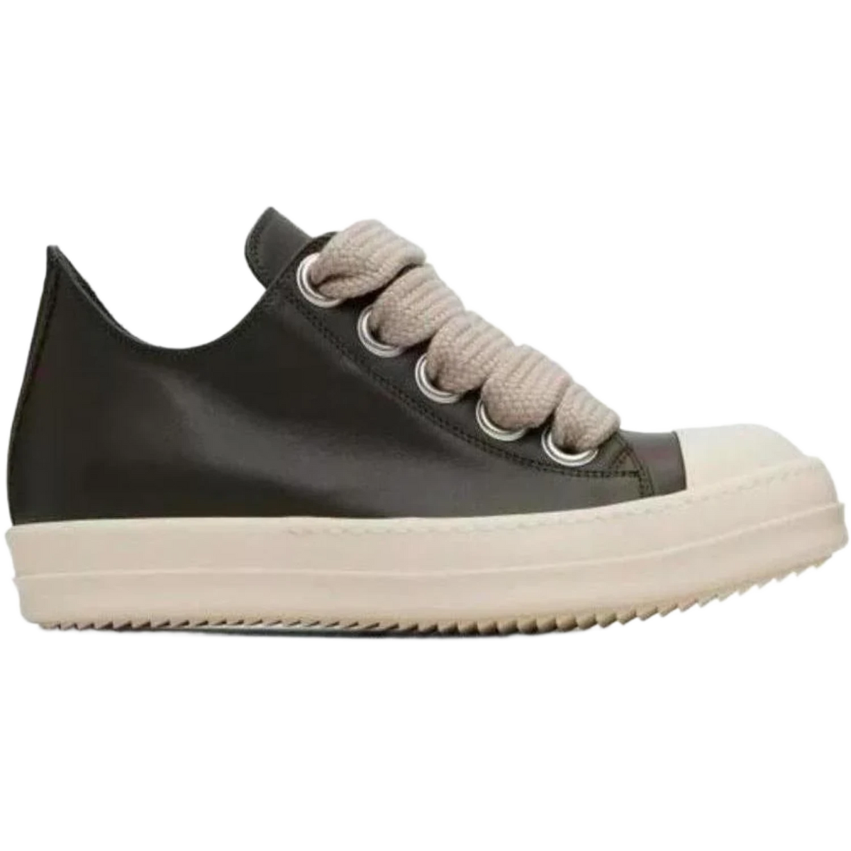 Rick Owens Khaki Concordians Jumbolace Low Sneaks