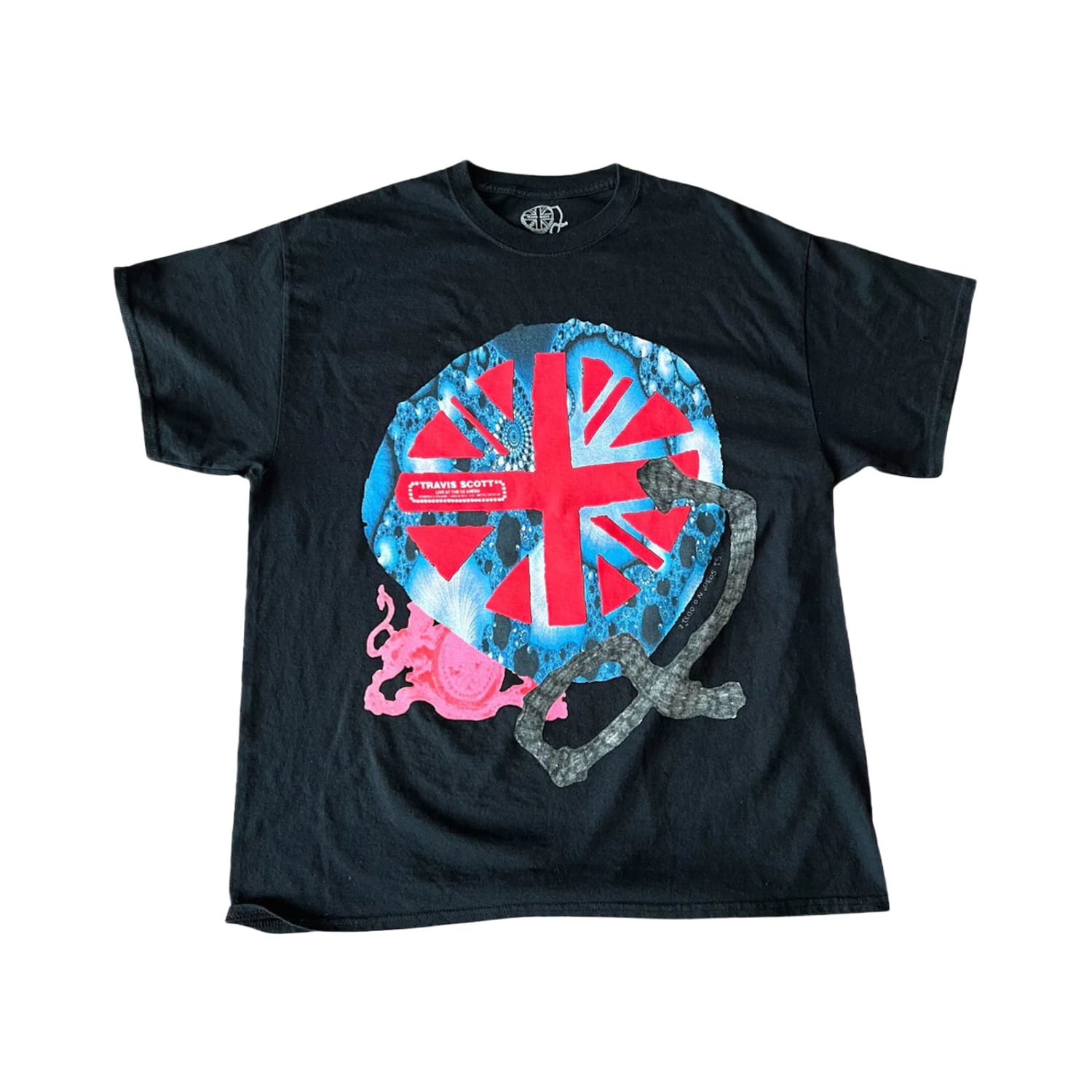Travis Scott O2 Union jack T-shirt Black