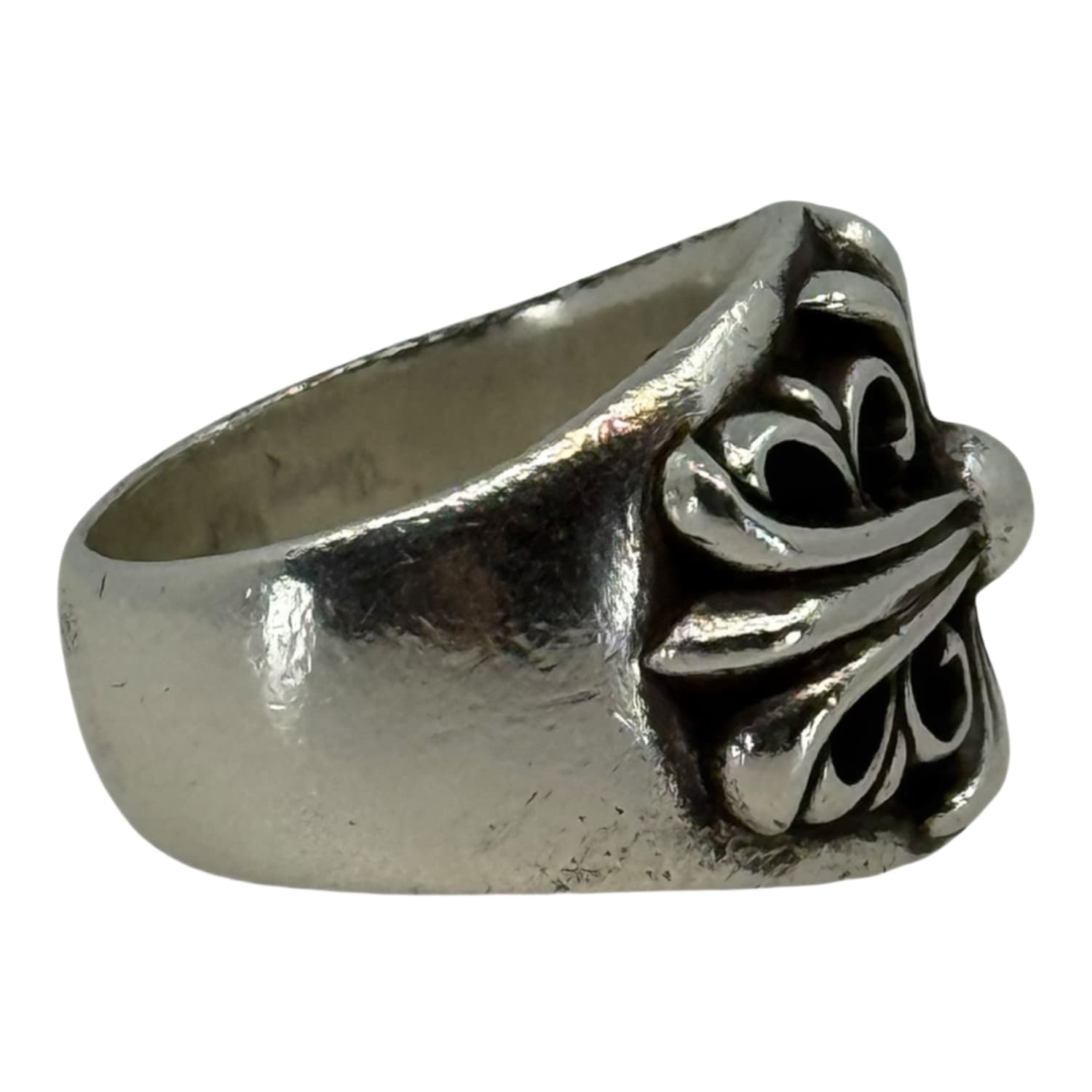 Chrome Hearts Silver Keeper Oval Ring - US Size 12