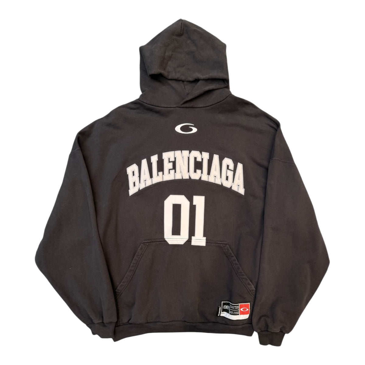 Balenciaga Basketball Hoodie Large Fit Black