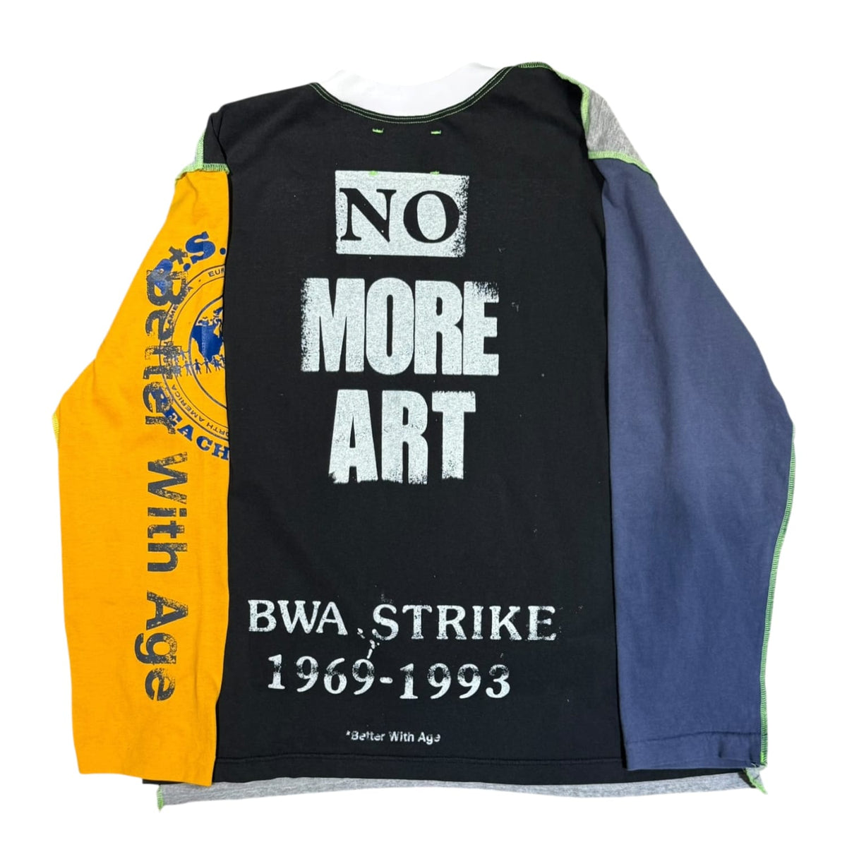 Better With Age Gently Reversible Long Sleeve Shirt Navy Blue/Yellow