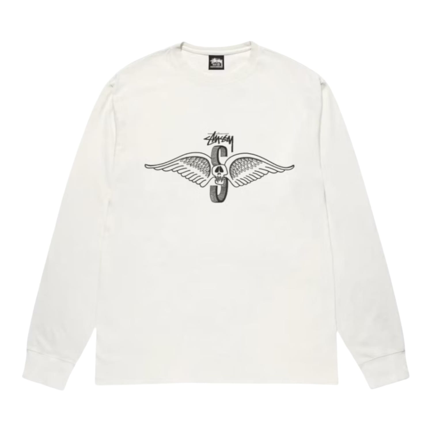 Stussy Skull Wings L/S Pigment Dyed Tee Natural