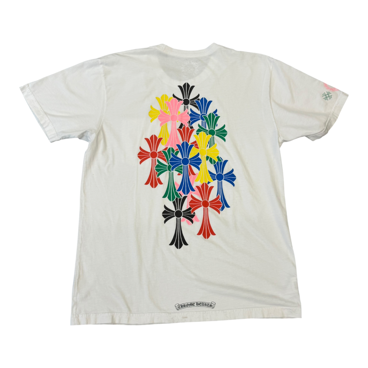 Chrome Hearts Multi Color Cross Cemetery T-shirt White