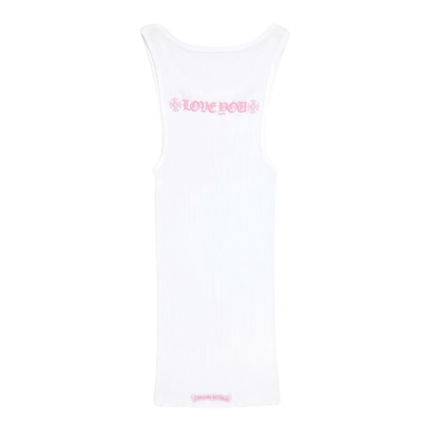 Chrome Hearts Love You Rib Tank White/Pink