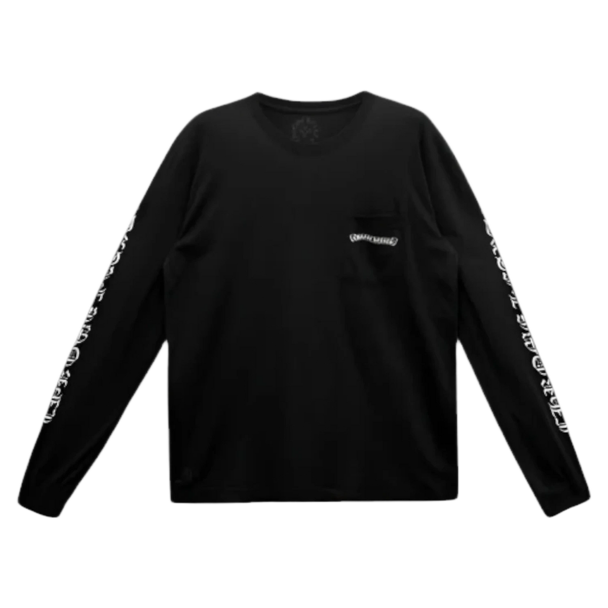 Chrome Hearts Scroll Logo L/S Pocket T-shirt Black