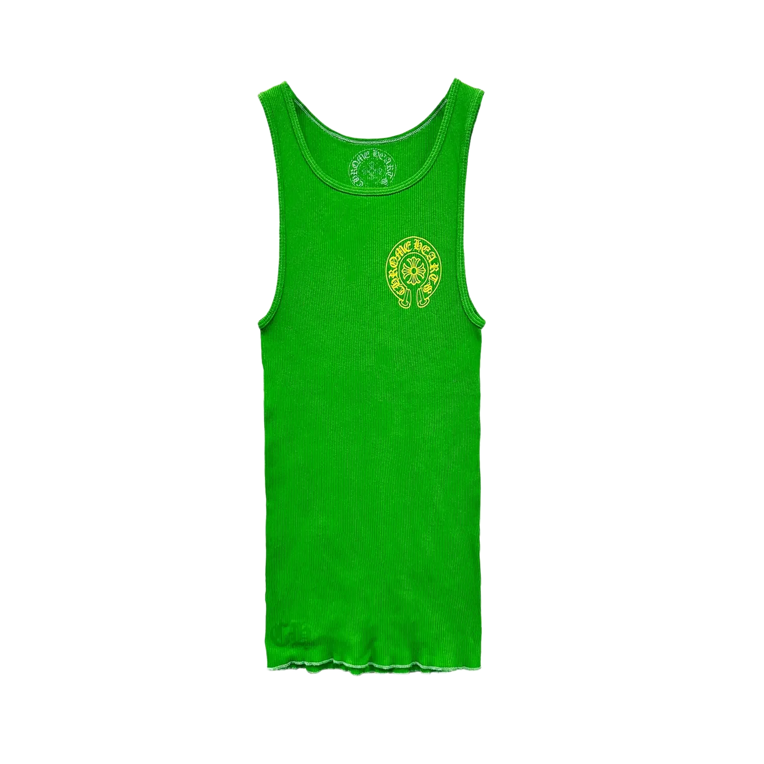 Chrome Hearts Horseshoe Rib Tank Top Green Yellow
