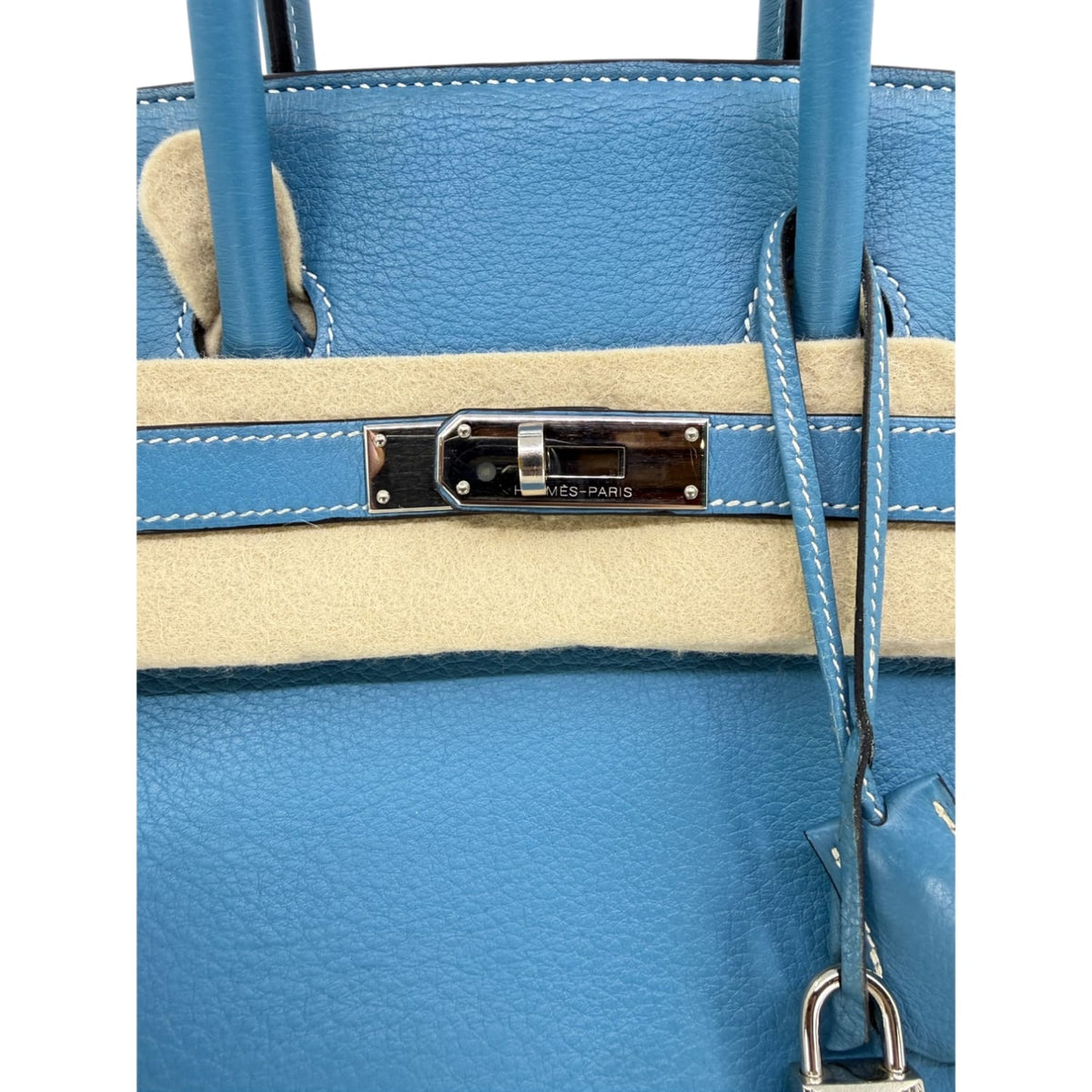 Hermes Birkin 35 Blue Jean Togo With Palladium Hardware