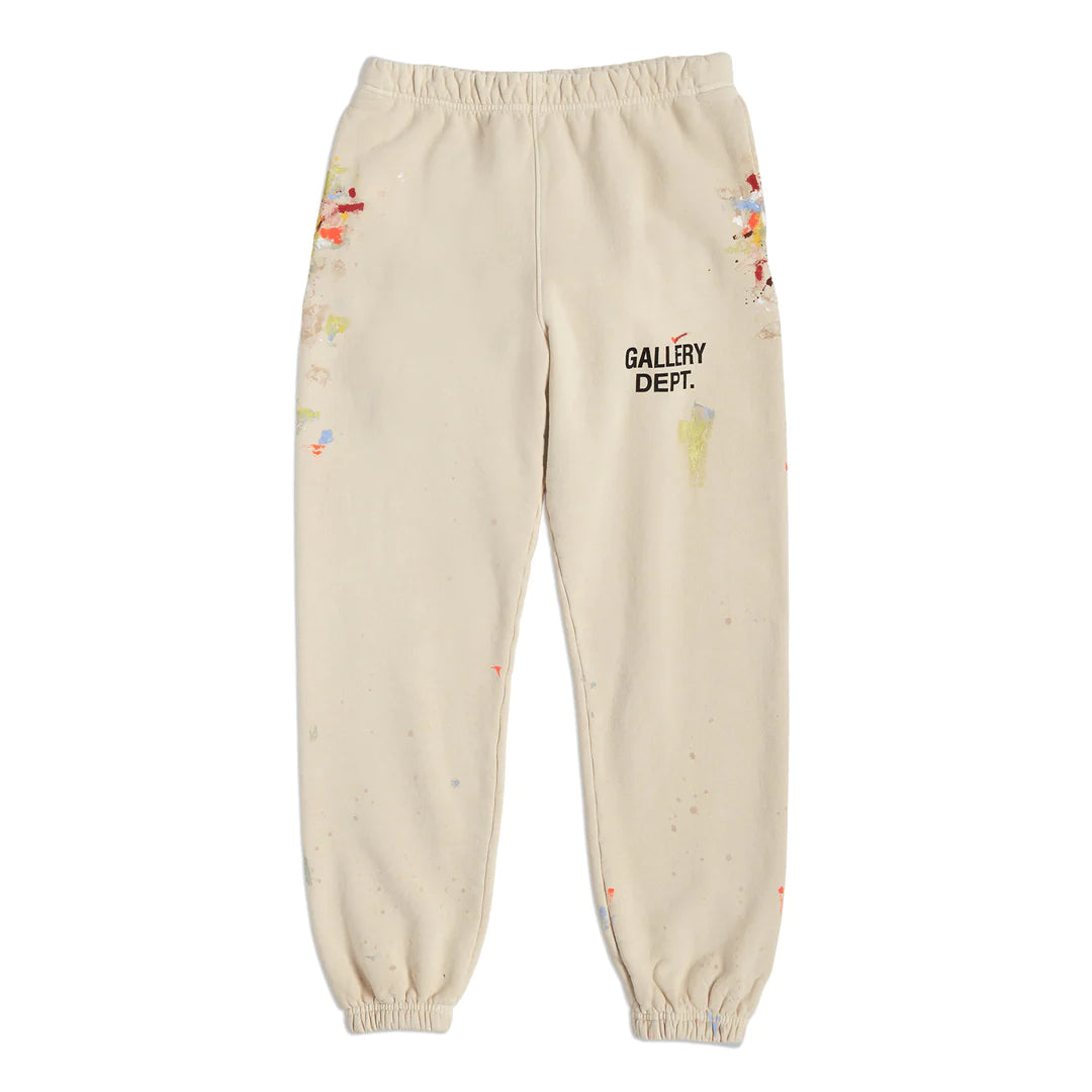 French Painted Logo Sweatpants GALLERY DEPT. Bottoms Sweat Pants Grey