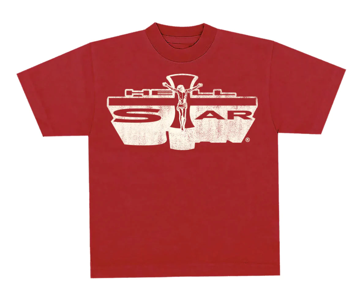 Hellstar Studios Jesus Emblem T-Shirt Red