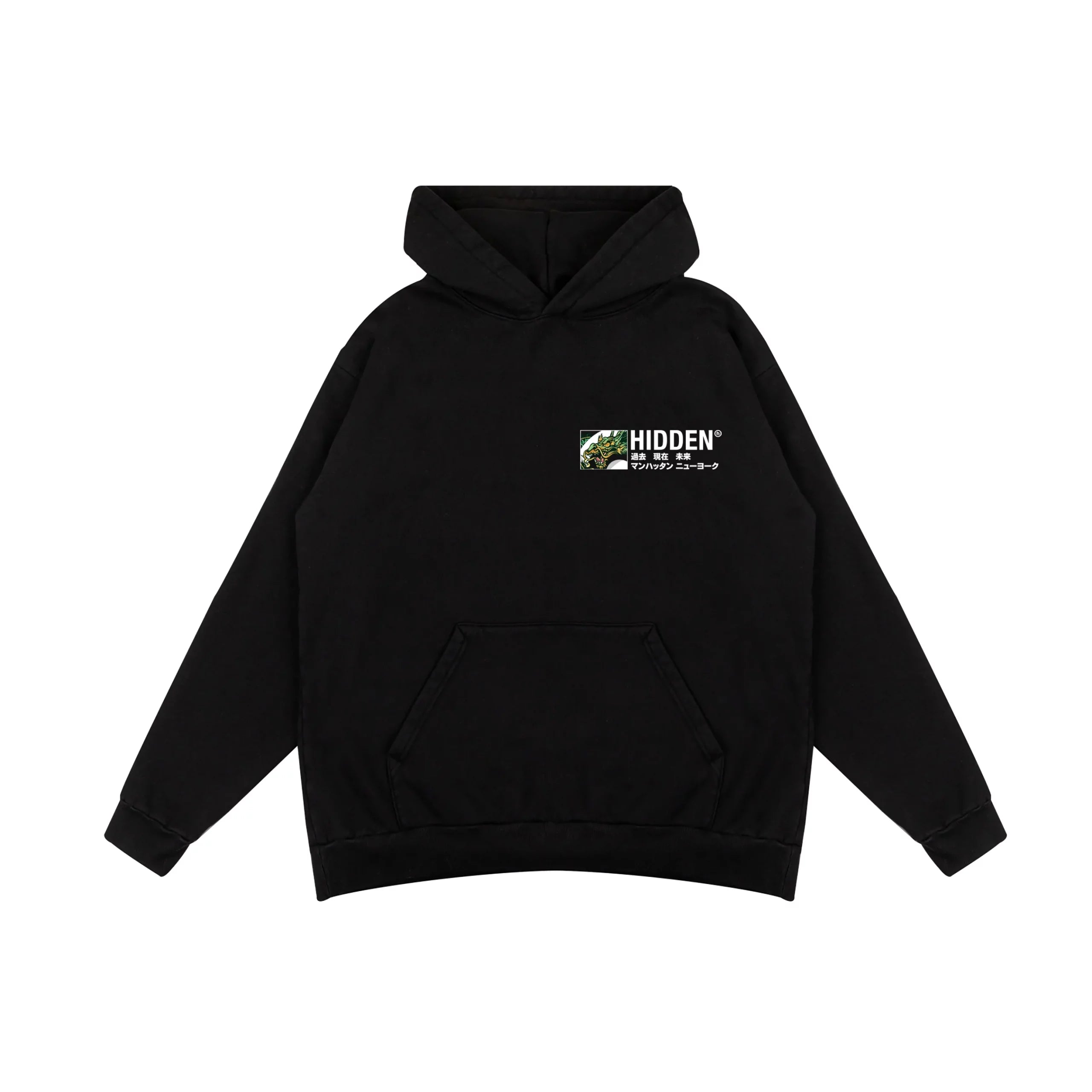 Hidden NY Dragon Logo Hoodie Black