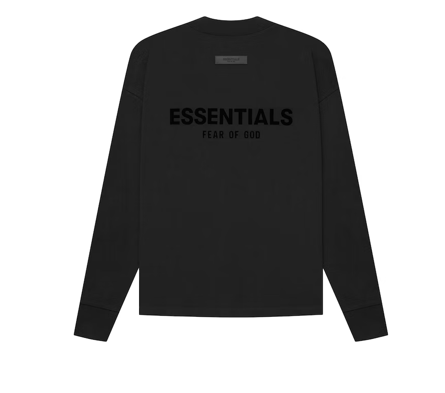 Fear of God Essentials L/S T-Shirt Stretch Limo Black SS22