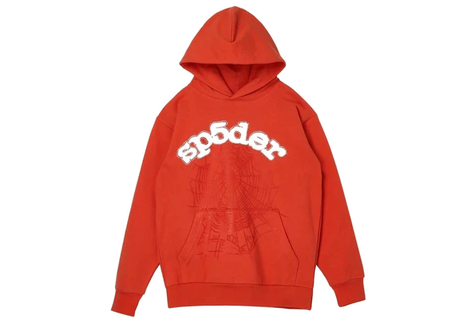 Sp5der Worldwide Web Hoodie Orange