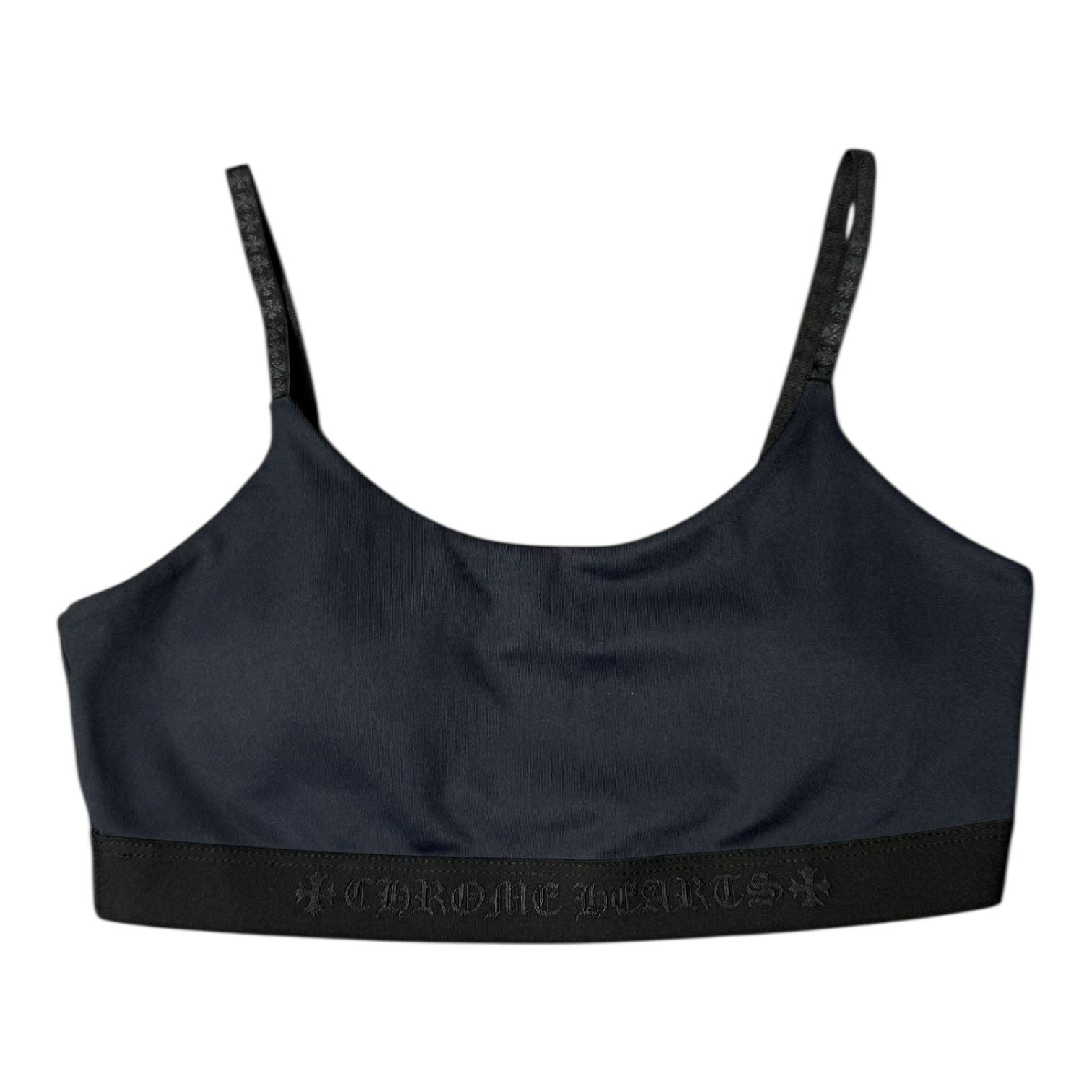 Chrome Hearts CH Logo Yoga Wear Sports Bra Black