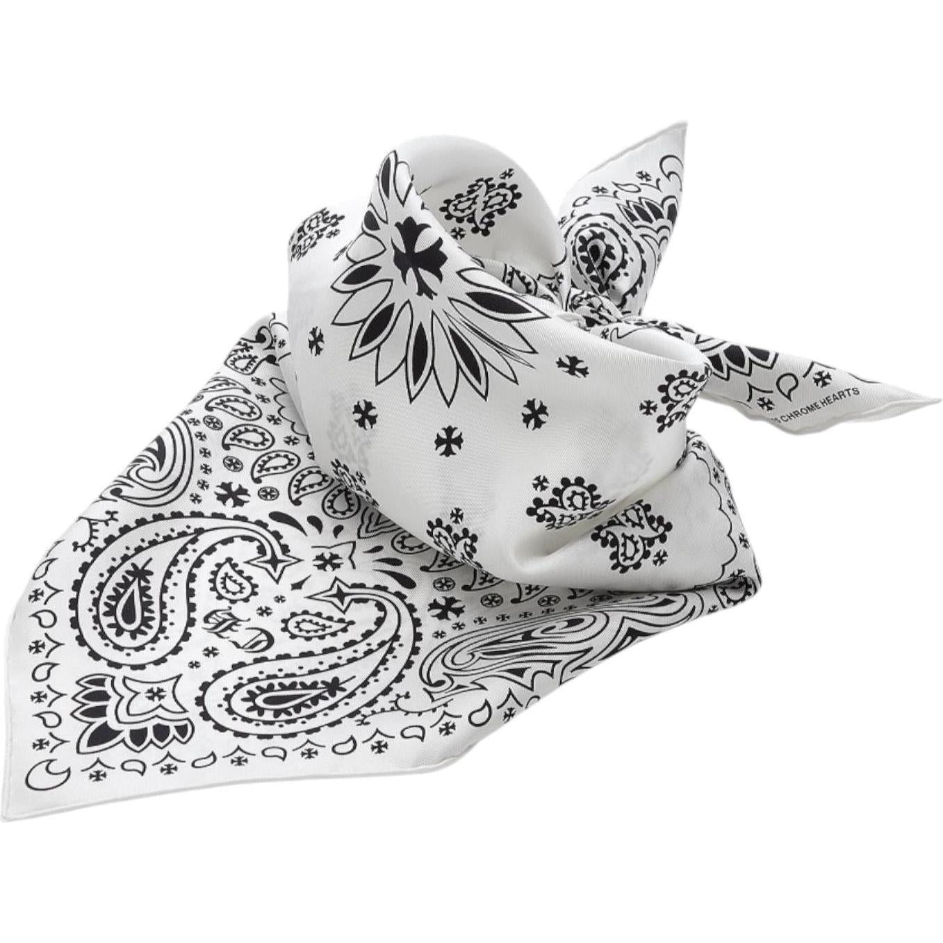 Chrome Hearts Silk Bandana White