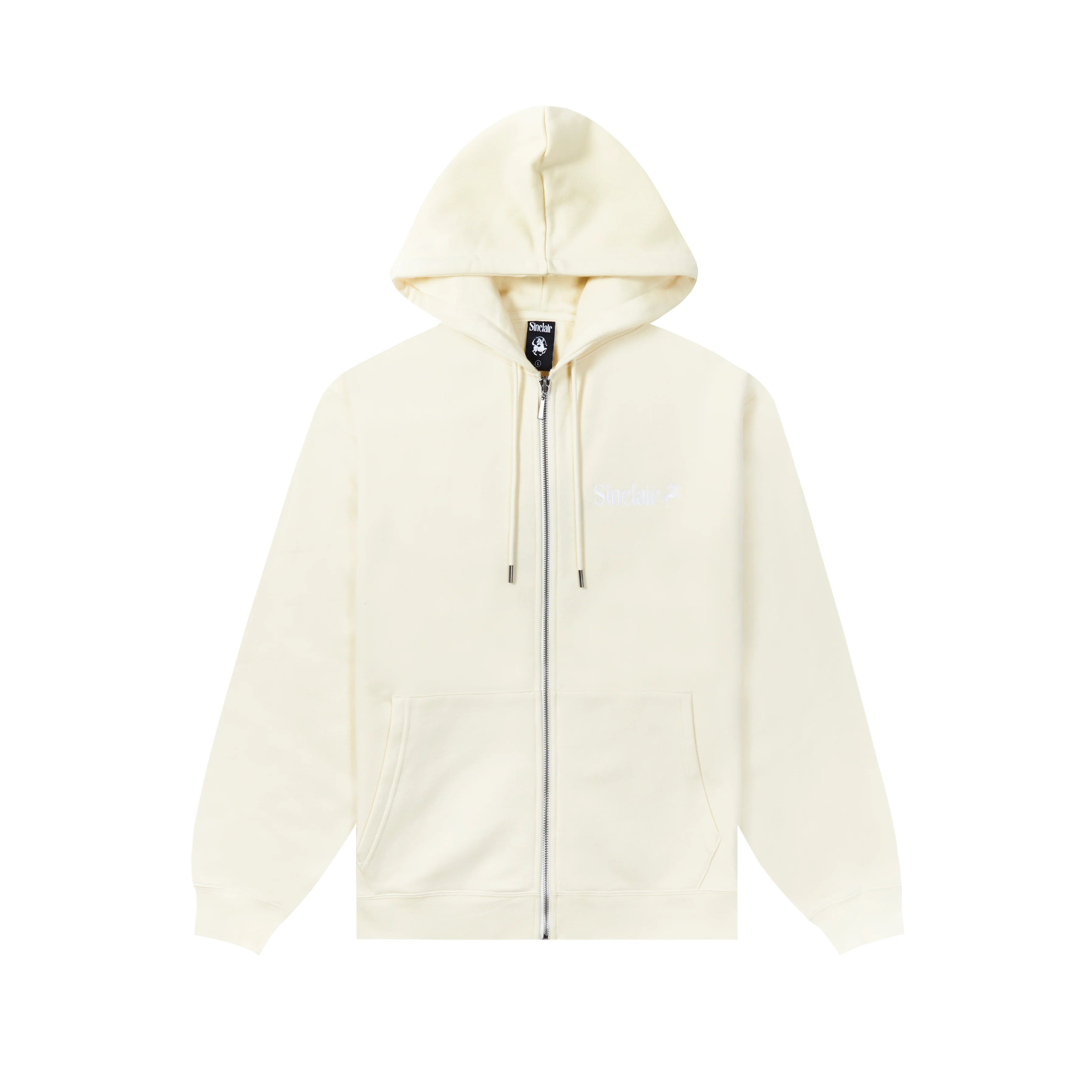 Cream zip up hoodie hotsell