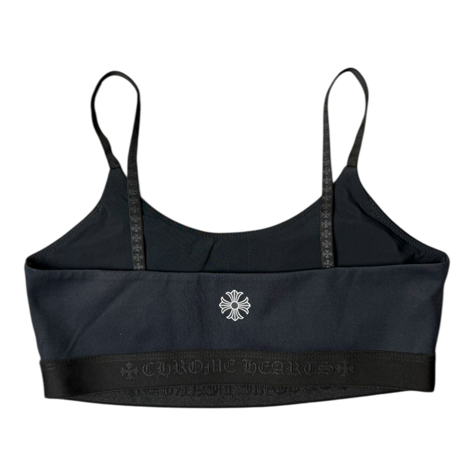 Chrome Hearts CH Logo Yoga Wear Sports Bra Black