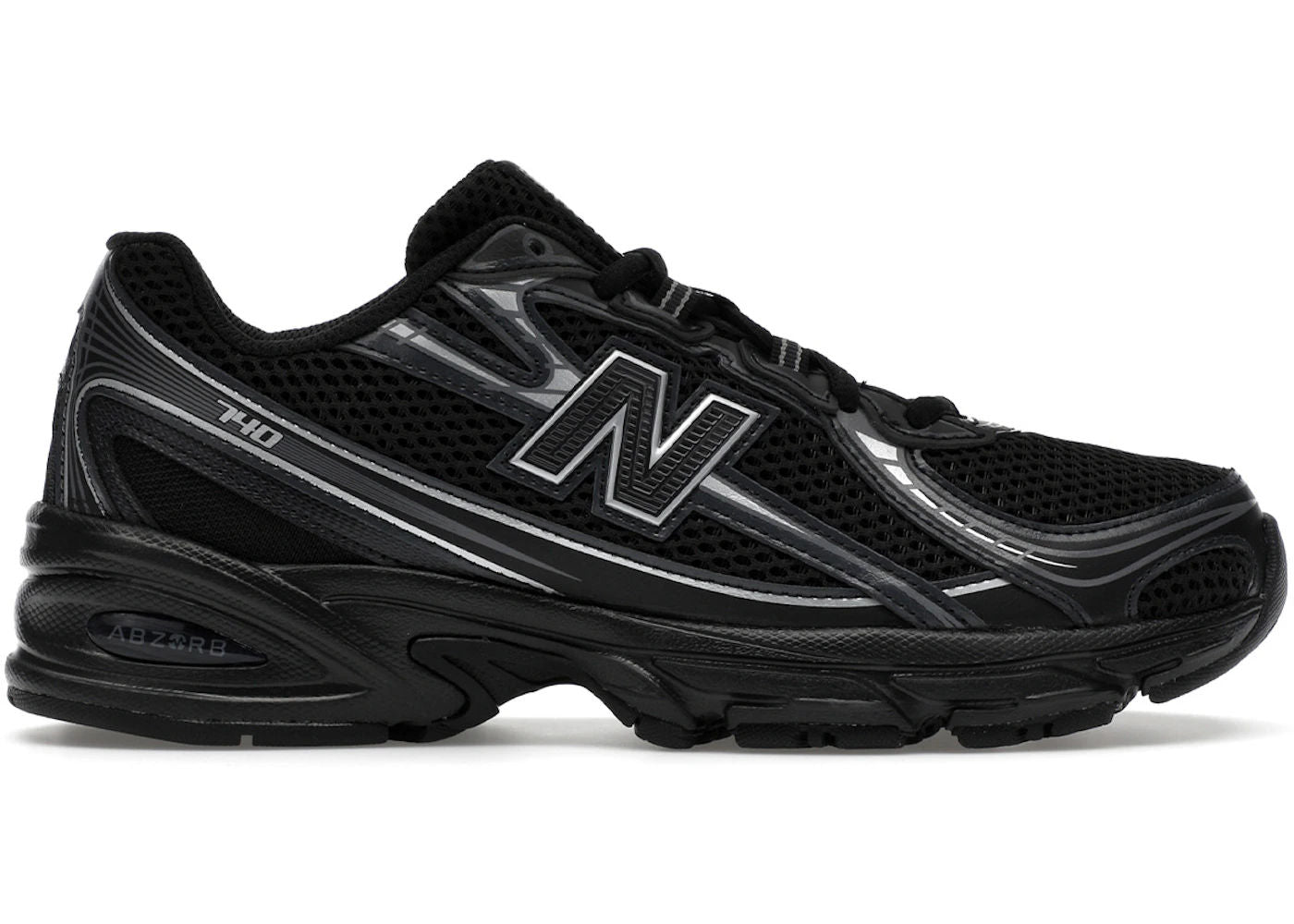 New Balance 740 Black Silver Metallic (GS)