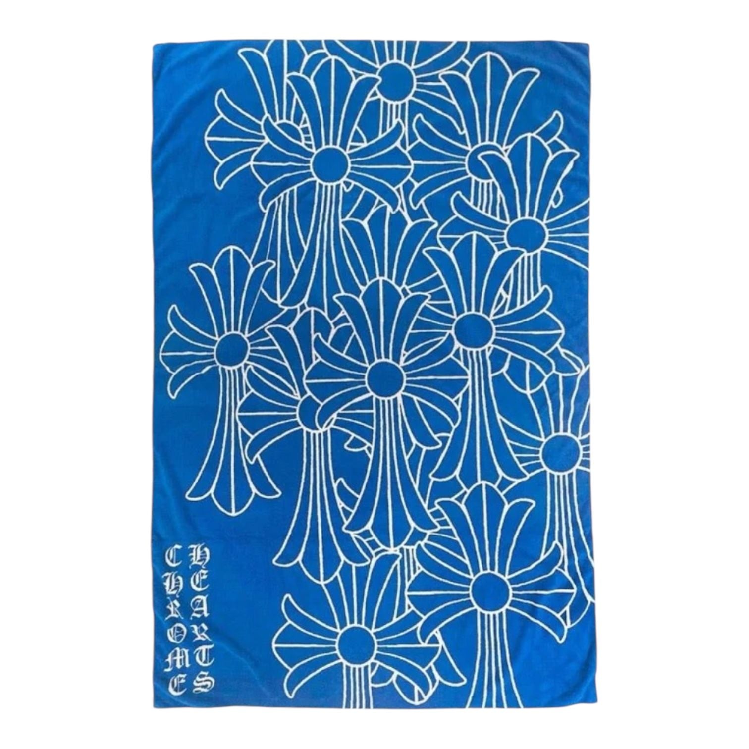 Chrome Hearts Cemetery Cross Beach Towel Blue/White