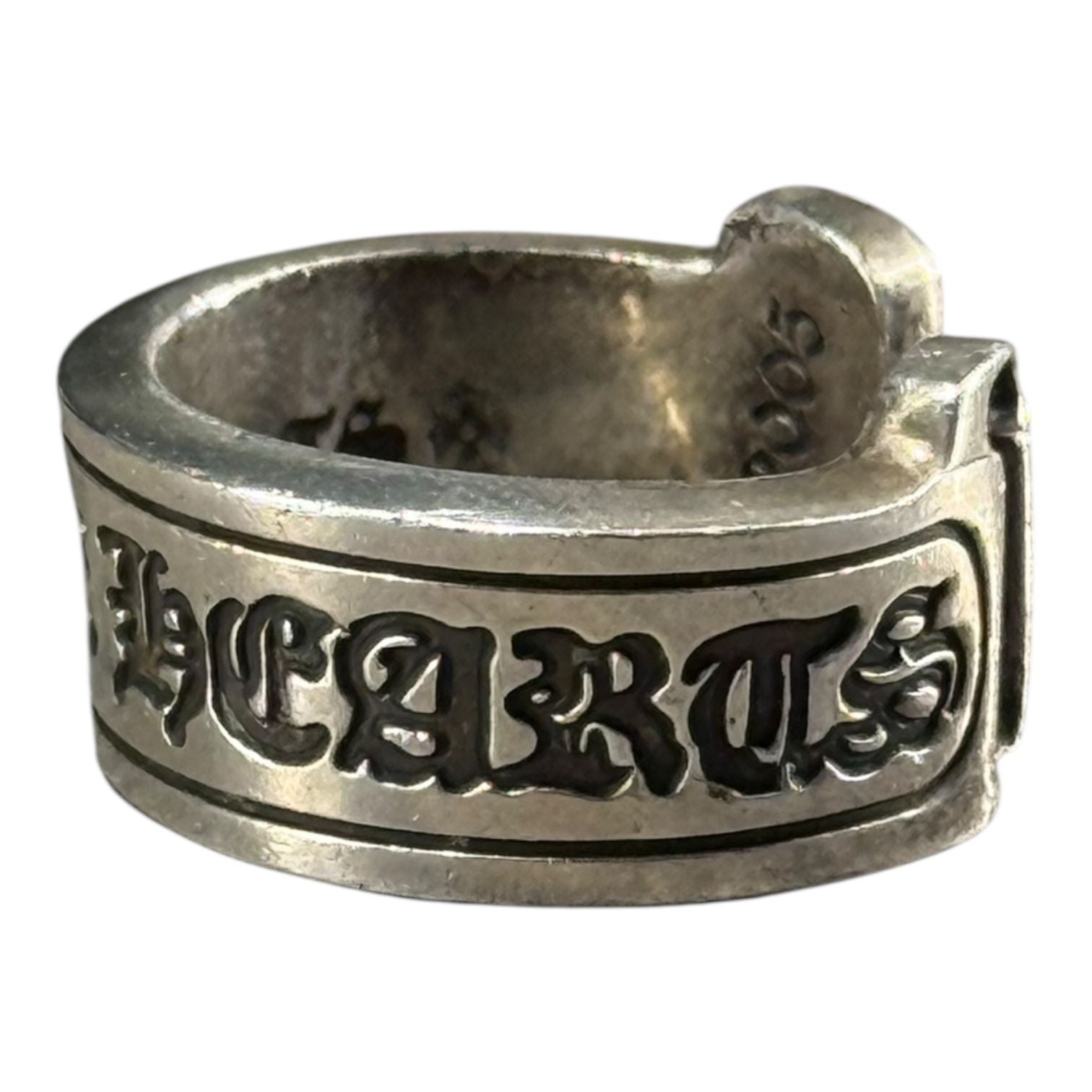 Chrome Hearts Scroll Silver Ring - Size 10