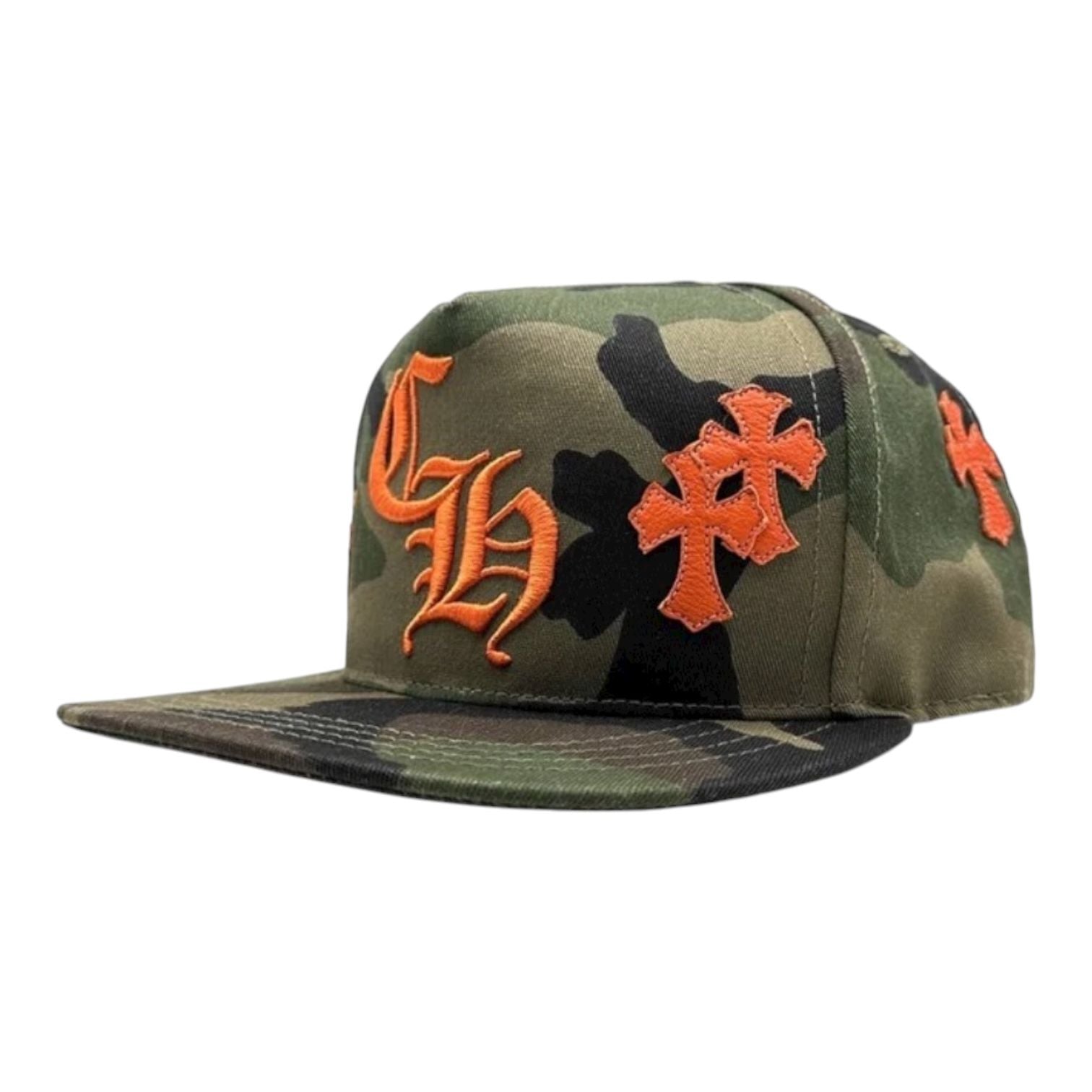 Chrome Hearts Cross Patch Hat Camo/Orange