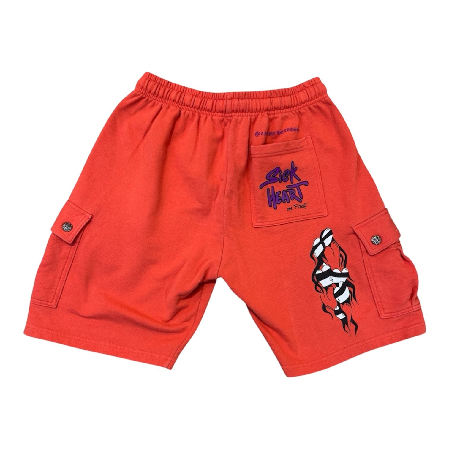 Chrome Hearts Matty Boy Cargo Sweat Shorts Orange - Gently Used