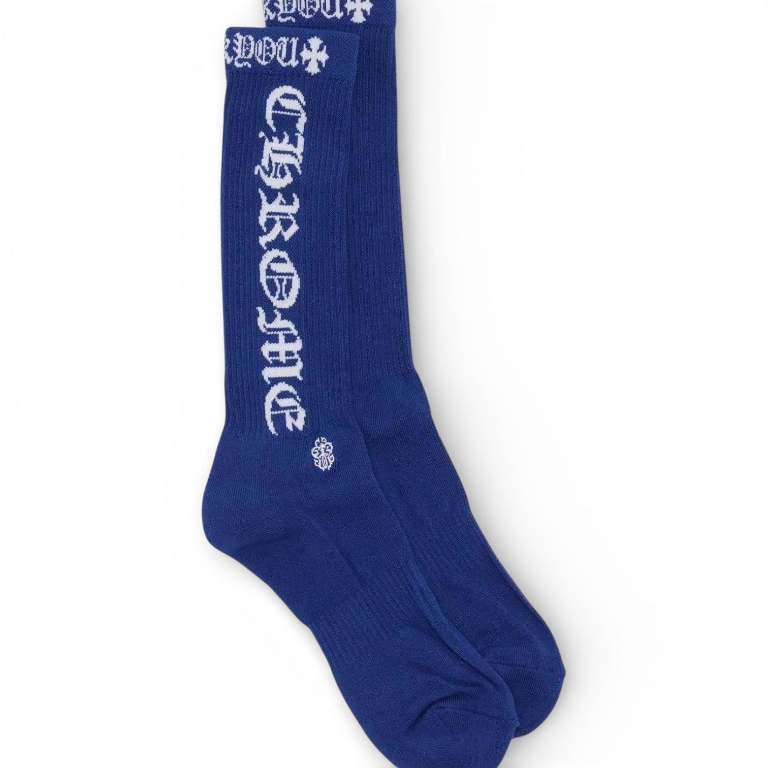 Chrome Hearts Blue Logo Socks