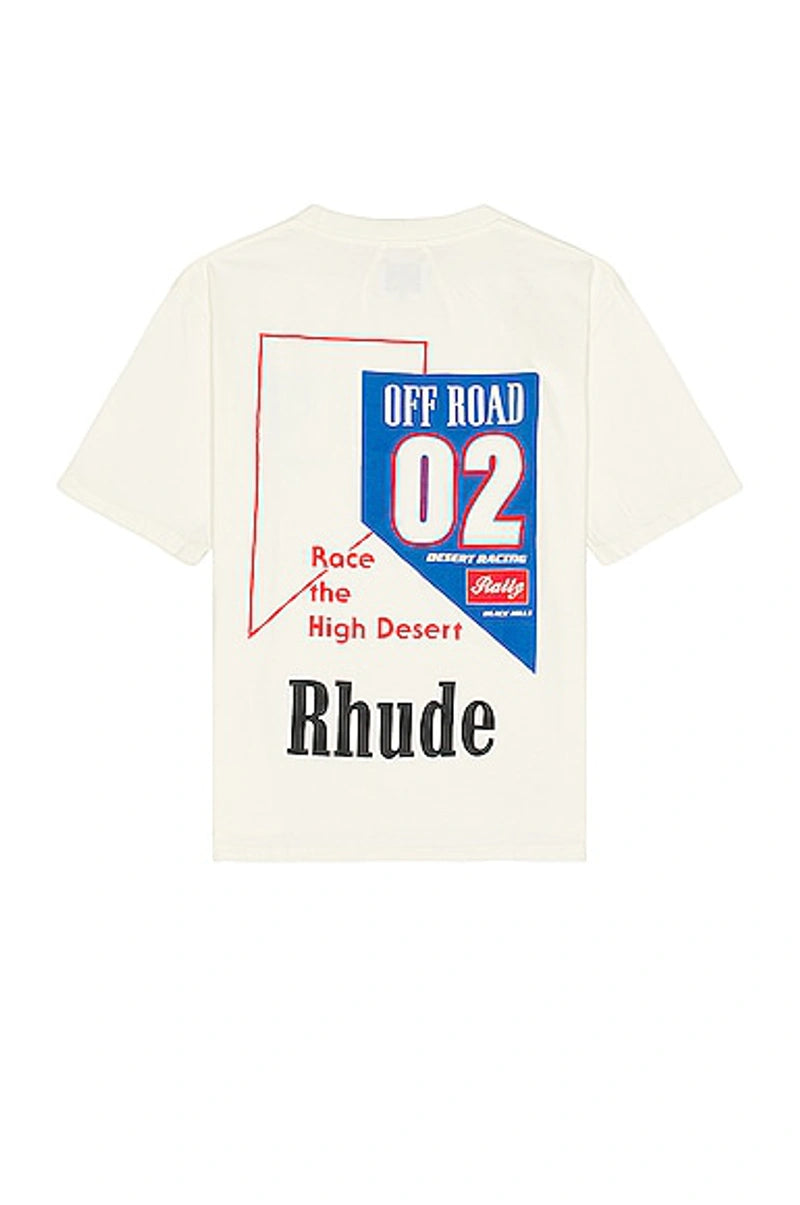 Rhude 02 T-Shirt Vintage White