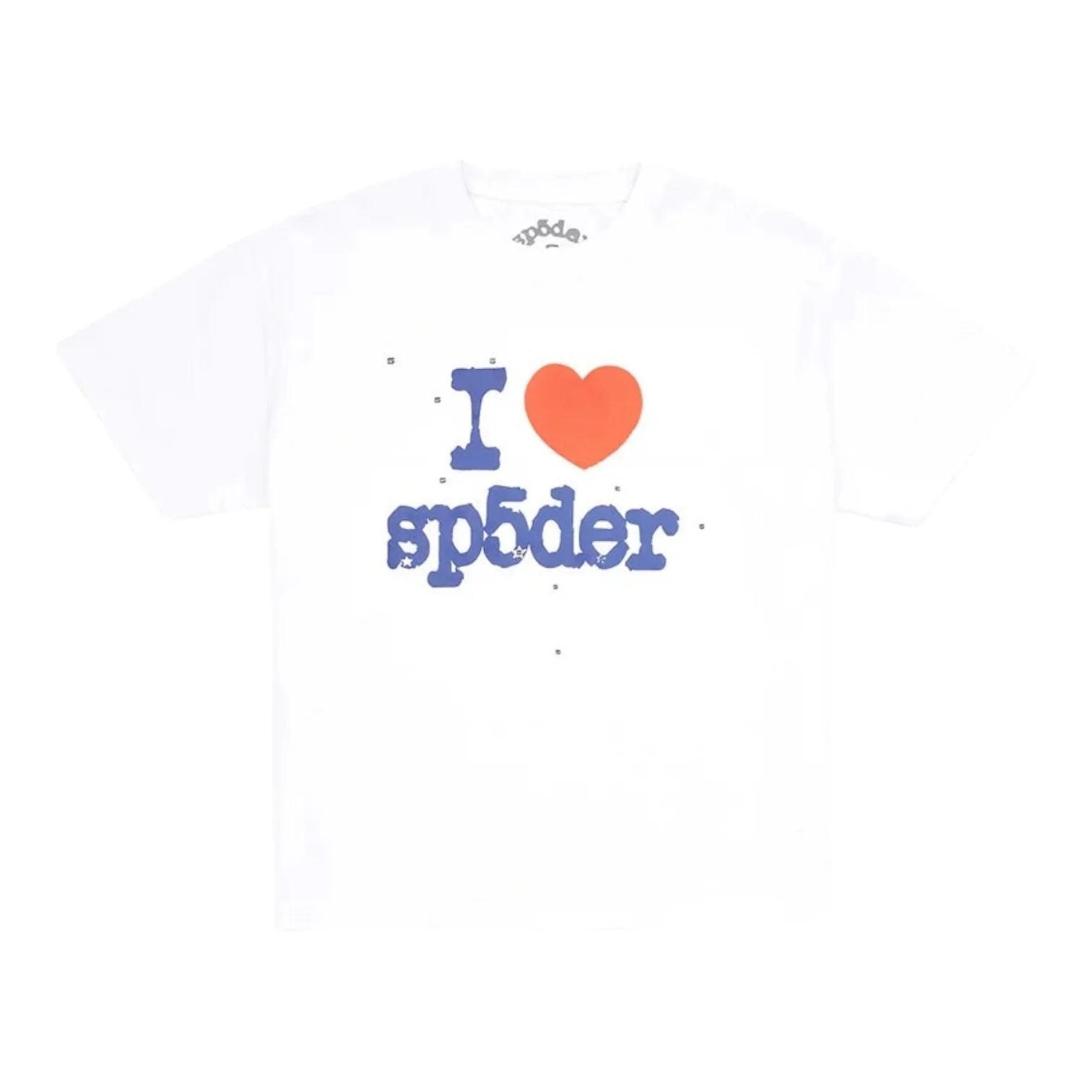 Sp5der I Heart Sp5der Souvenir T-Shirt White Navy