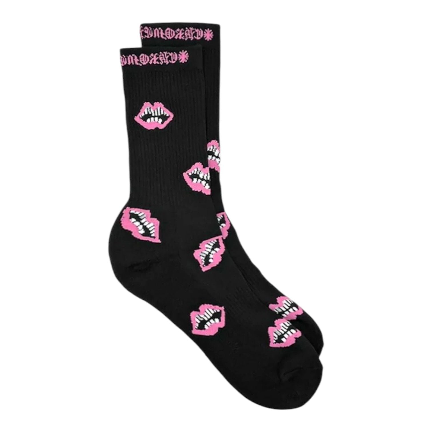 Chrome Hearts Chomper Socks Black Pink