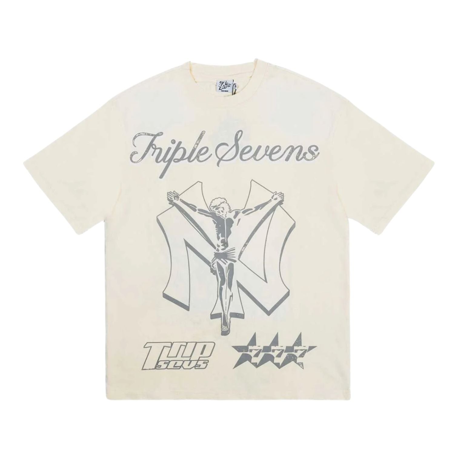 Triple Sevens NY Jesus T-Shirt Cream