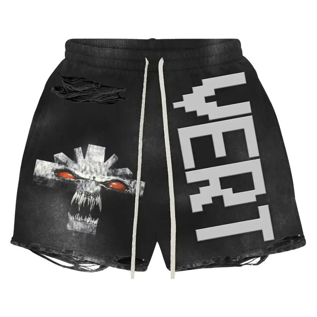 Vertabrae Monster Cross Shorts Black Grey
