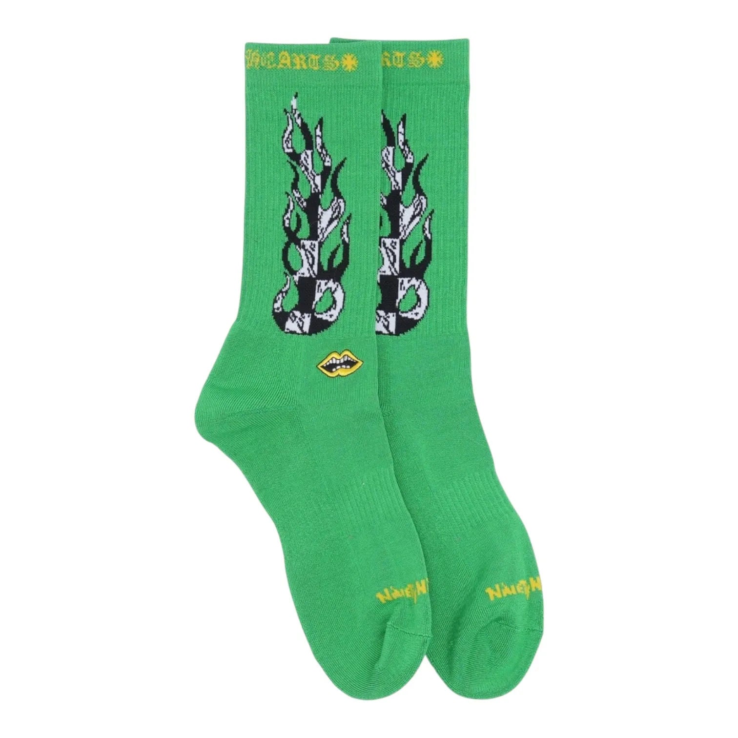 Chrome Hearts Matty Boy Flame Socks Green/Green