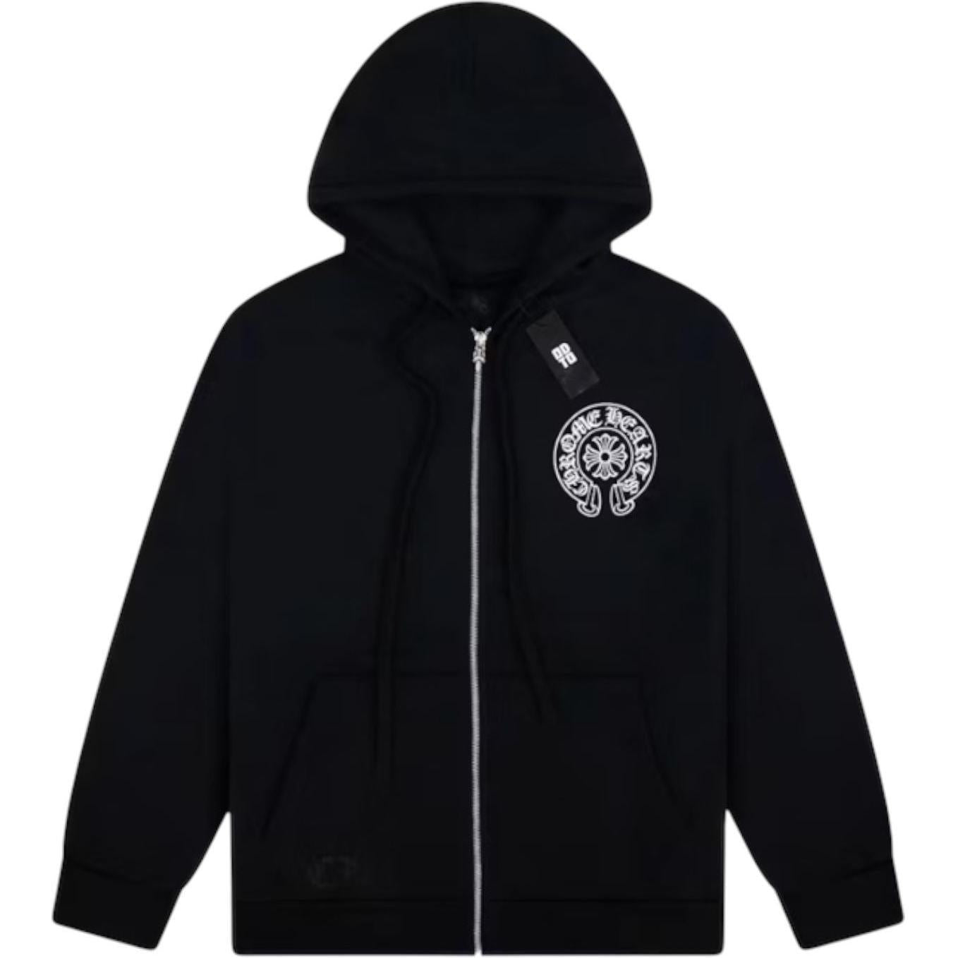 Chrome Hearts Miami Exclusive Horseshoe Zip Up Hoodie Black