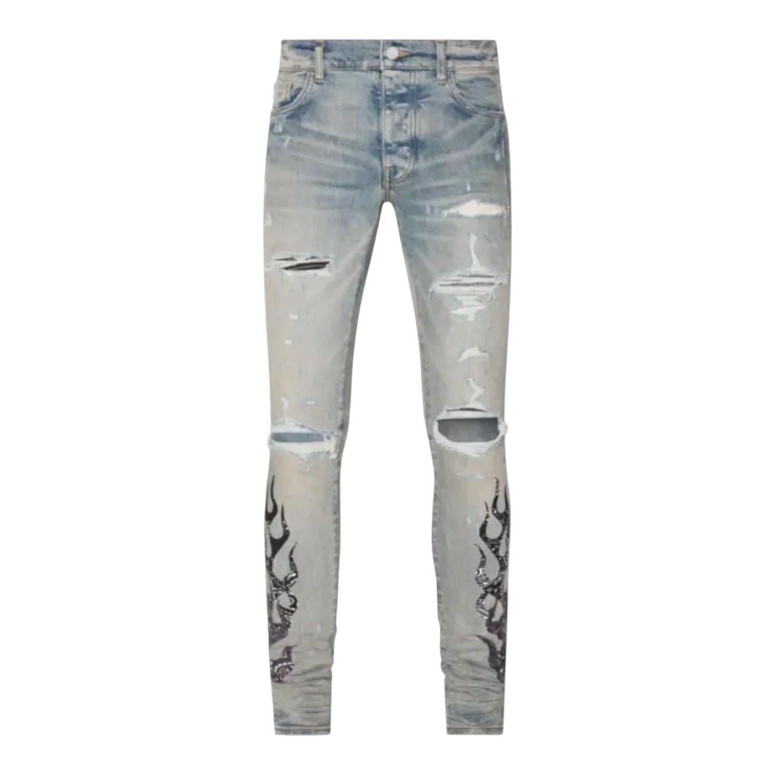 Amiri Bandana Flame Clay Blue Jeans
