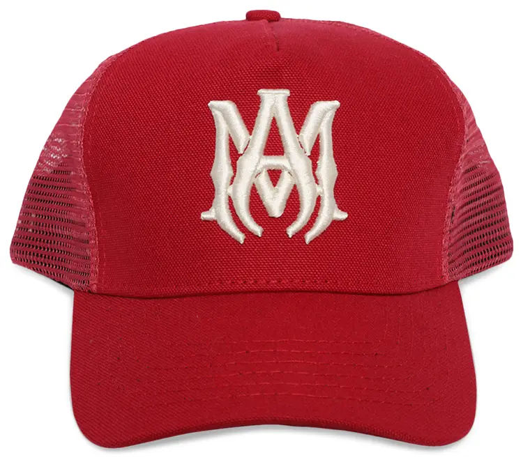 Amiri MA Logo Trucker Hat Red