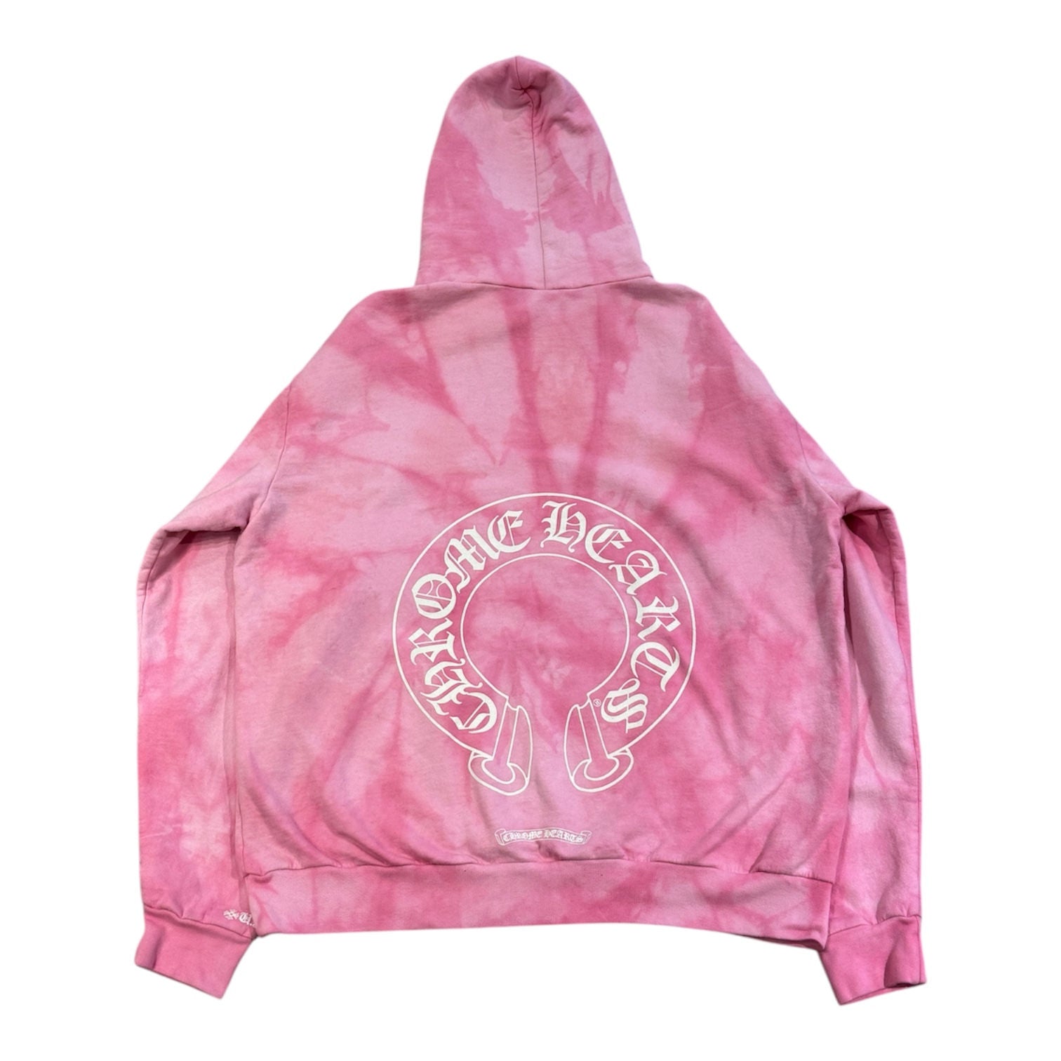 Chrome Hearts Custom Pink Tie-Dye Glow in the Dark Hoodie - Lightly Used