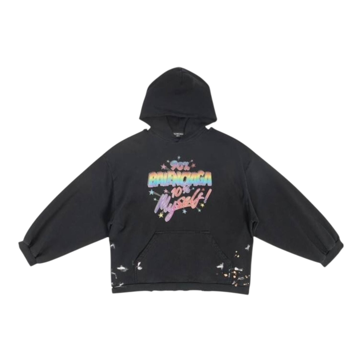 Balenciaga 90/10 Slogan Print Hoodie